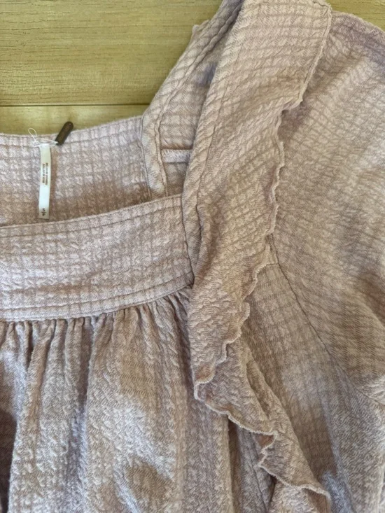 Free People Textured Ruffle Blouse - Picture 3 of 3